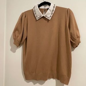 Cute Jeweled Color Cafe Top